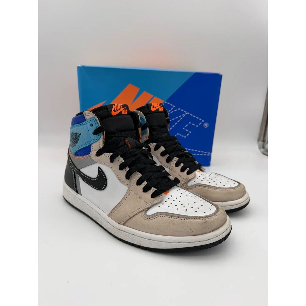 Nike Air Jordan 1 Retro High OG Prototype White Tan Blue DC6515-100 Mens 8.5 Box